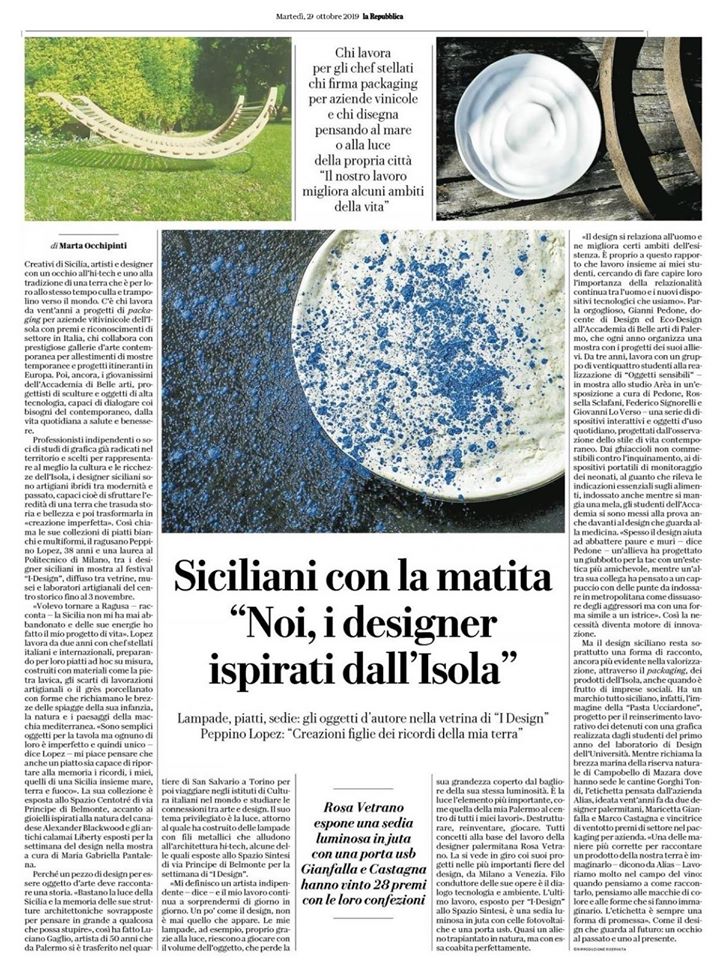 LA rEPUBBLICA I-DESIGN 2019 PEPPINO LOPEZ 